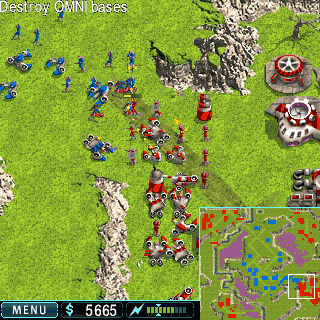 Warfare Incorporated running on Palm OS.
