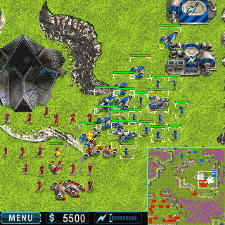 Warfare Incorporated running on Palm OS.